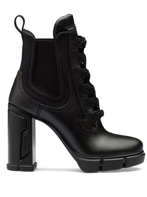 prada boots flat|Prada chunky heel ankle boots.